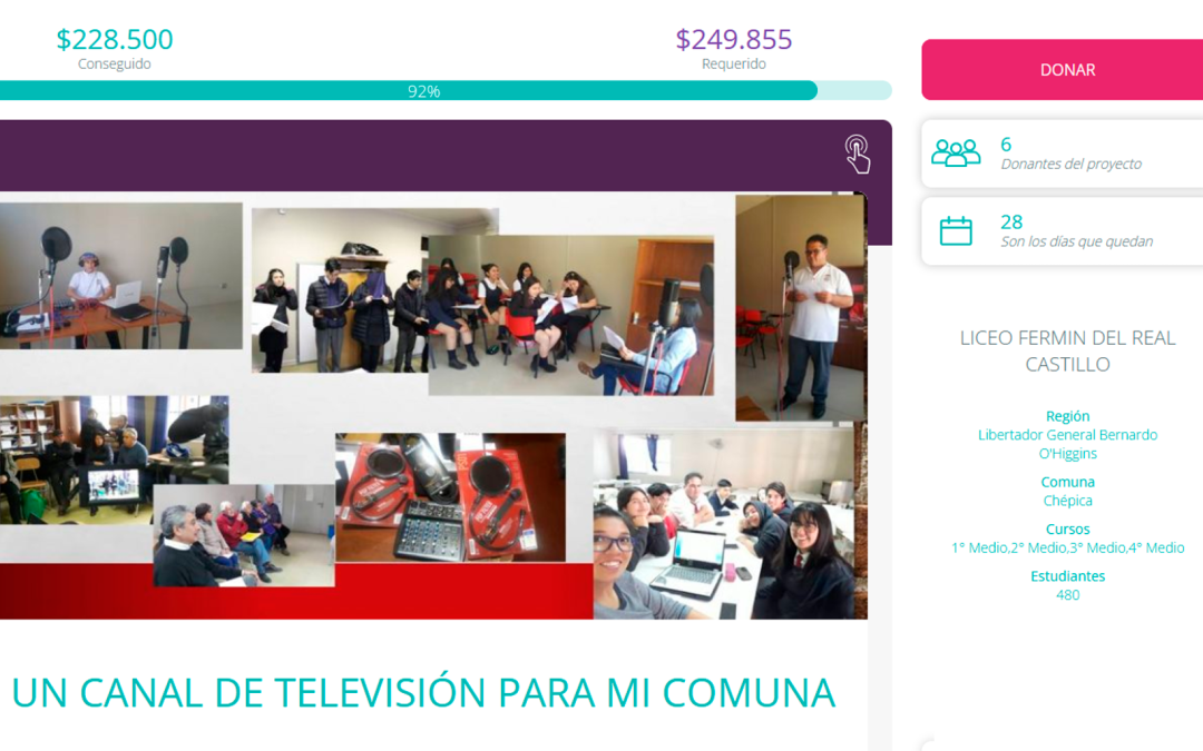 El cineclub del Liceo Fermín del Real Castillo lanza campaña para financiar canal de televisión